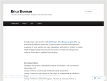 Tablet Screenshot of ericaburman.com